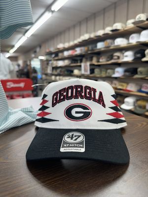 GEORGIA BULLDOGS WHITE DIAMOND CUT 47 HITCH HAT
