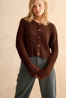 The Light Weight Cable Knit Cardigan