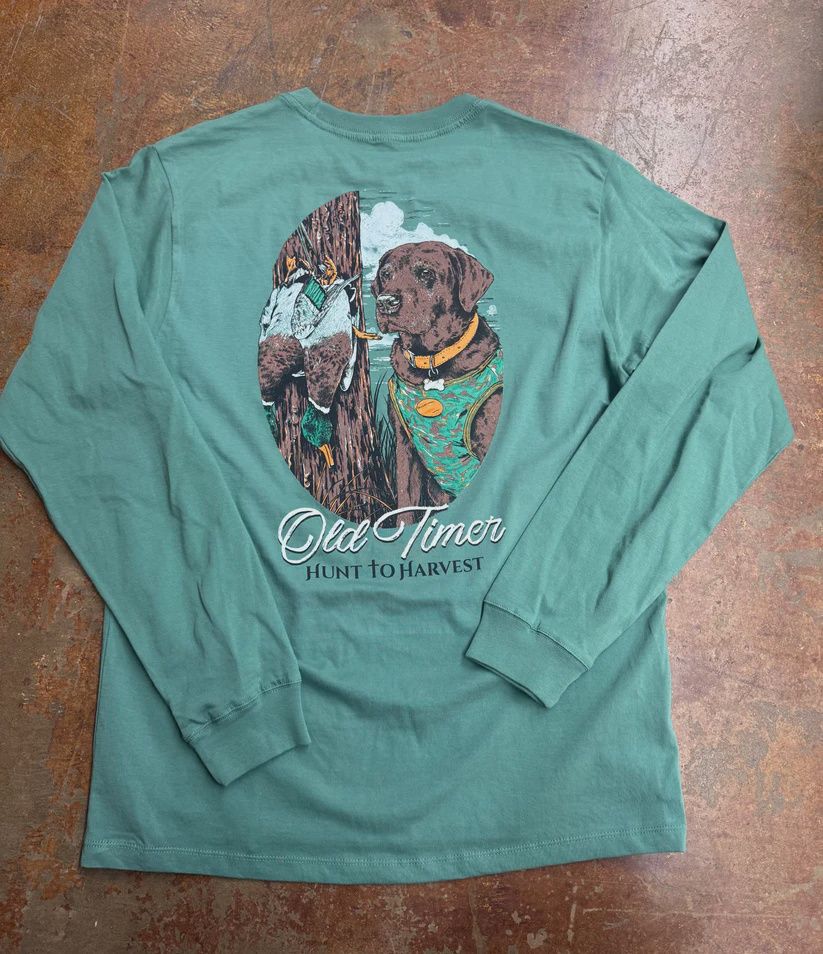 Old Timer Long Sleeve Tee - Duck Green
