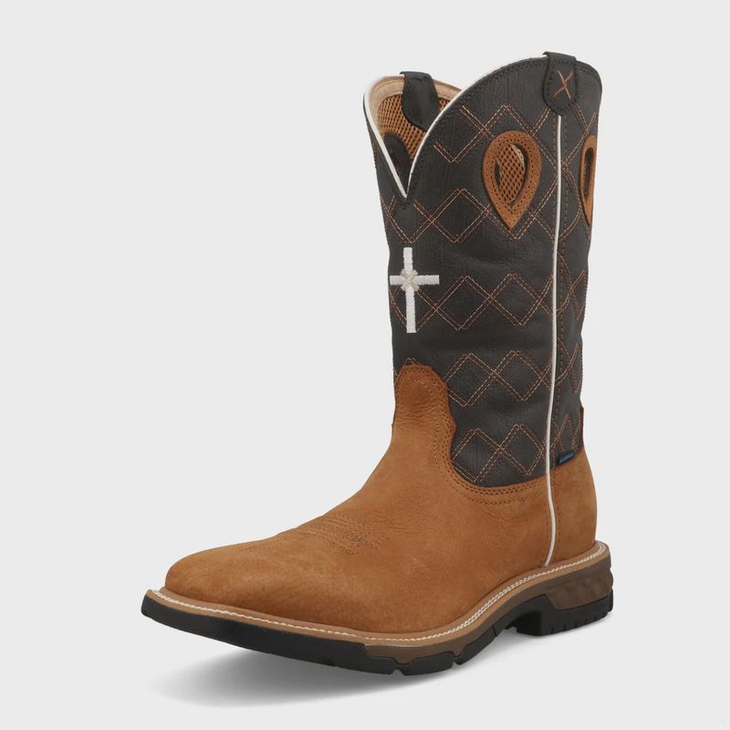 12" Western Work Boot - Clay &amp; Pewter