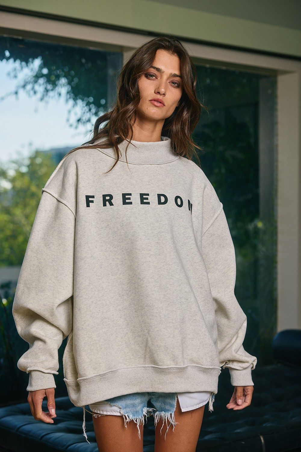 Freedom Mock Neck Reversible Pullover