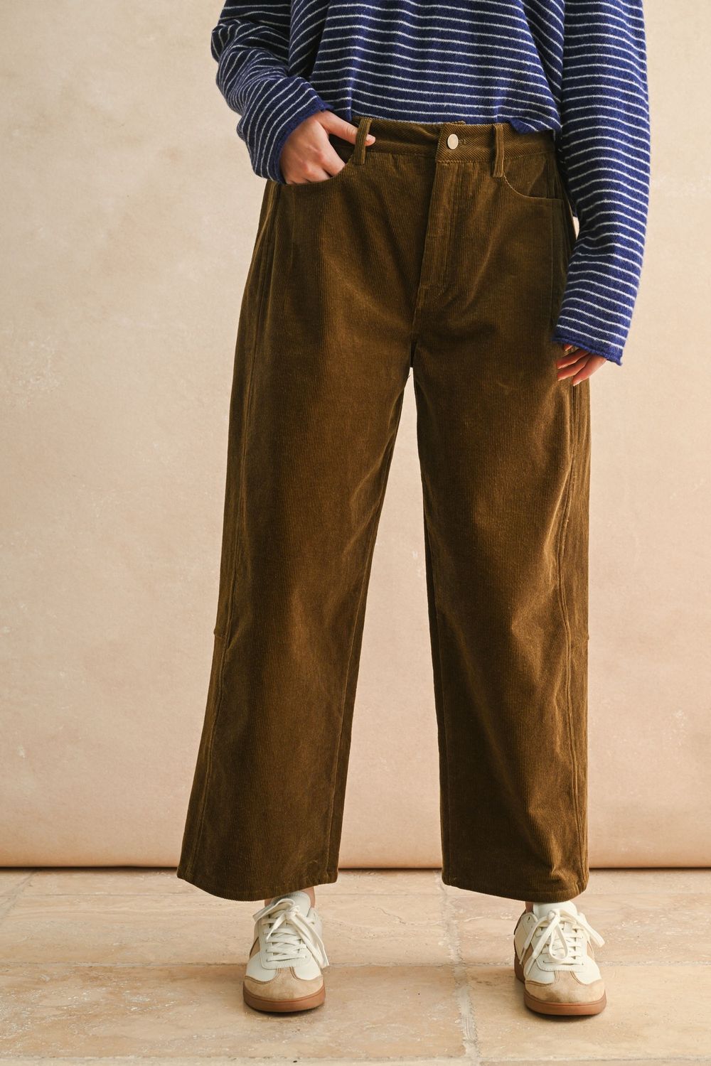 Amelia Corduroy Barrel Pants