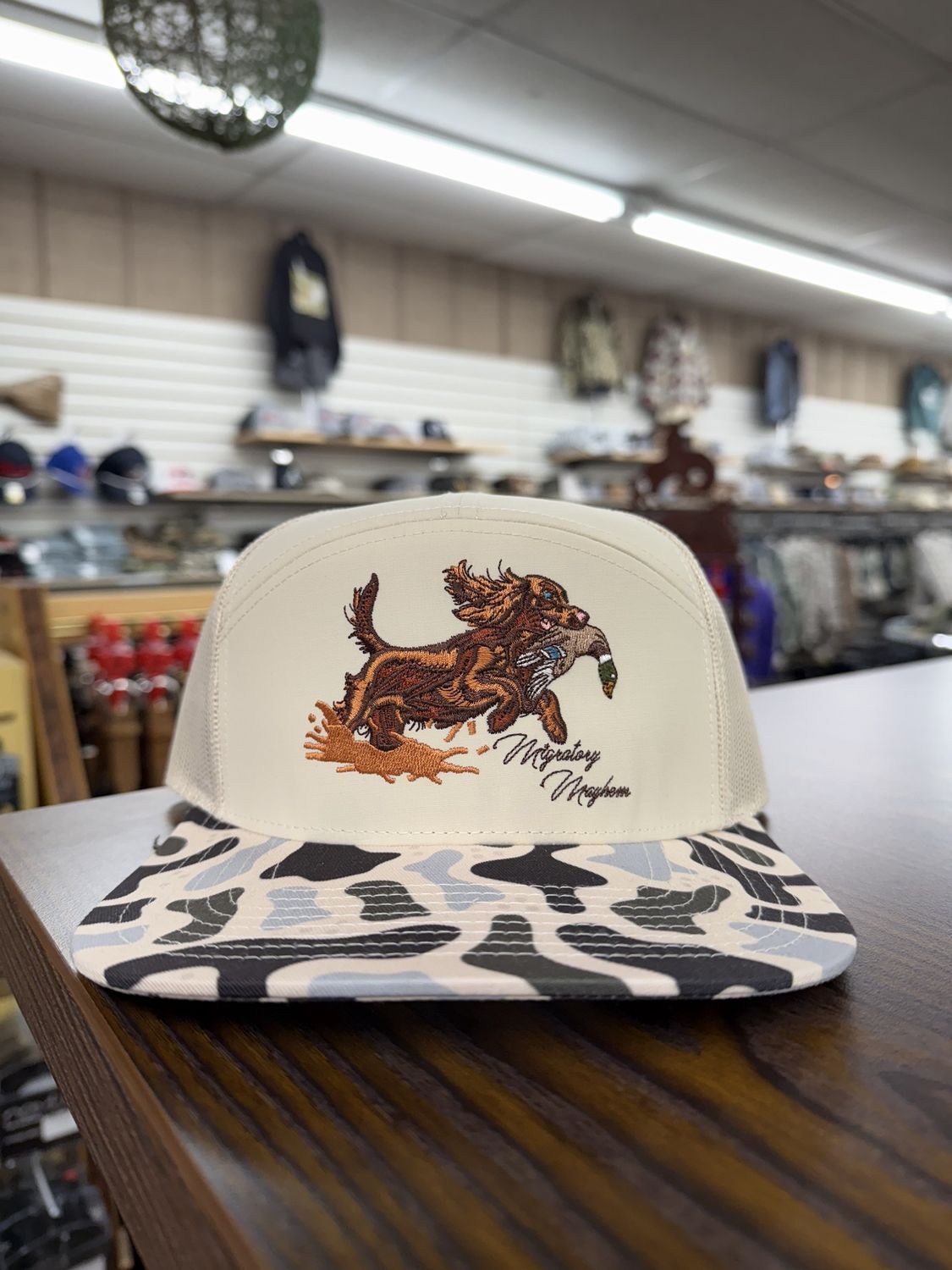 Boykin Retrieve 7 Panel Hat - Old School Camo