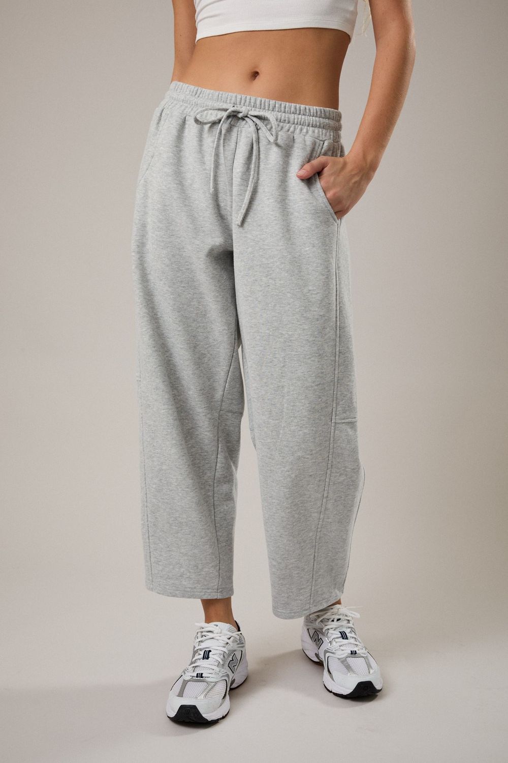 Be Around Low Waist Barrel Sweat Pants, Color: H Grey, Size: XSM