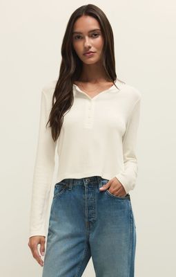 Ferris Cropped Henley Top