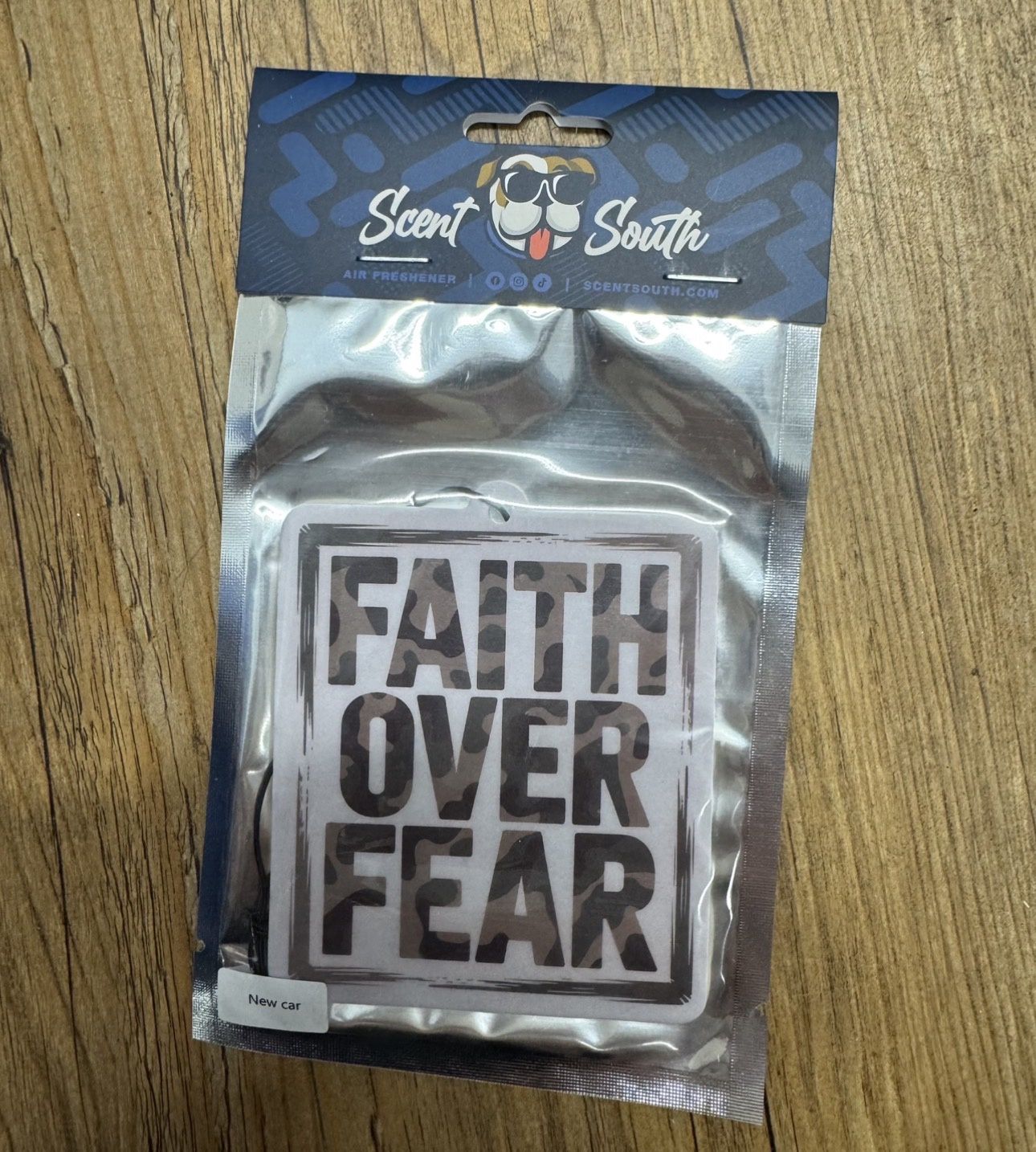 Faith Over Fear Air Freshener - New Car Scent