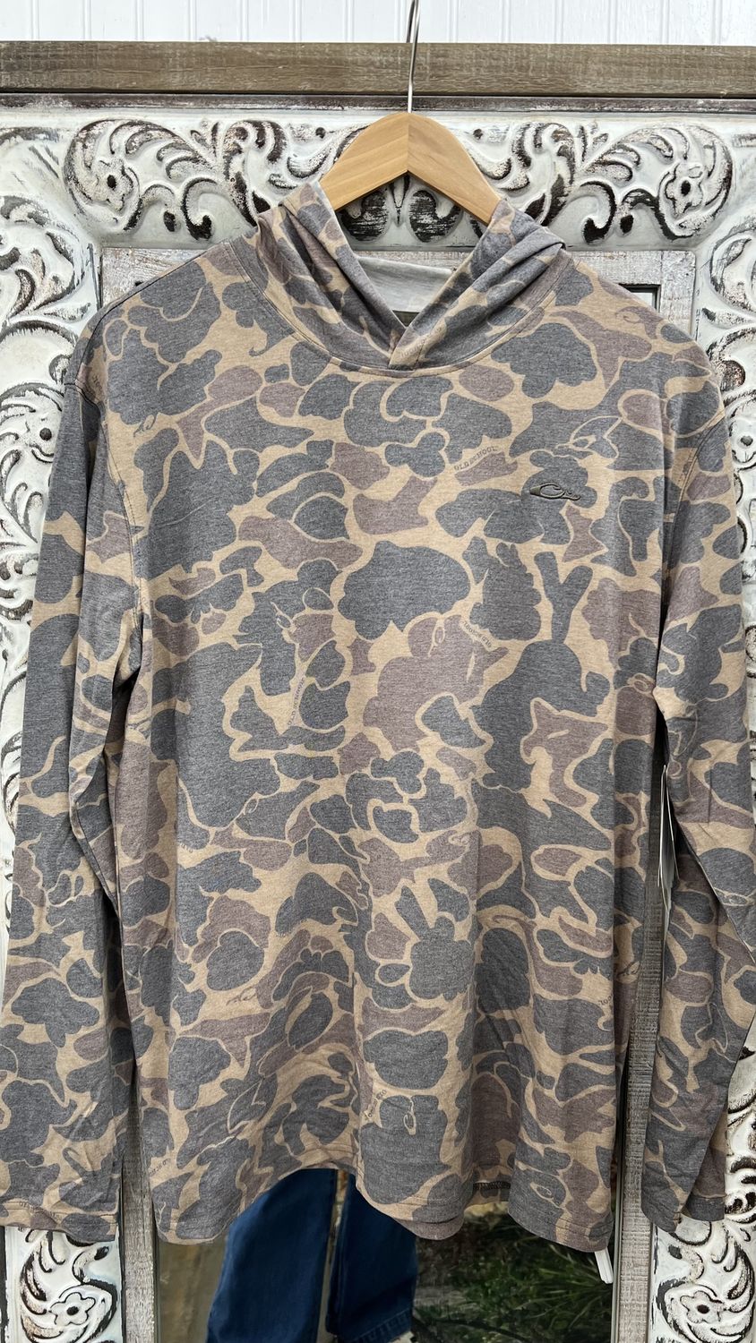Tri Blend Hoodie - Old School Camo