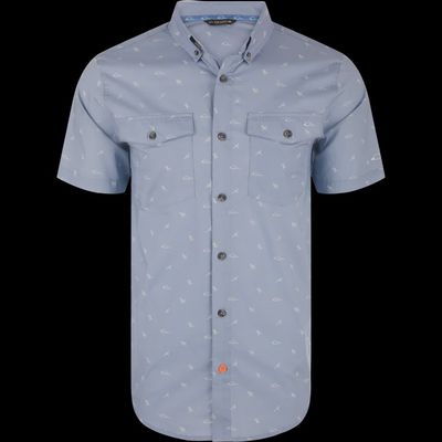 Cotton SS DDD Print Shirt - Rain Washed