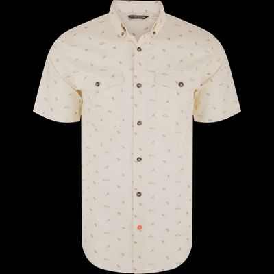 Cotton SS DDD Print Shirt - Antique White