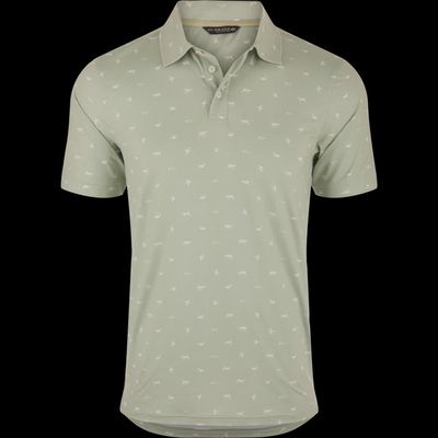 Performance Print Polo - Desert Sage