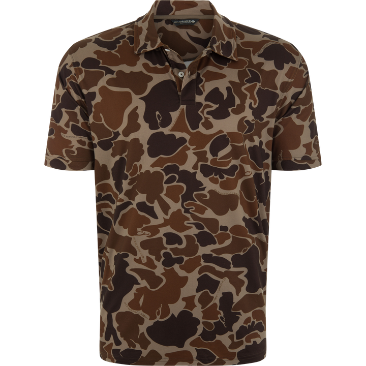 Performance Print Polo - Old School Camo