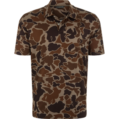 Performance Print Polo - Old School Camo