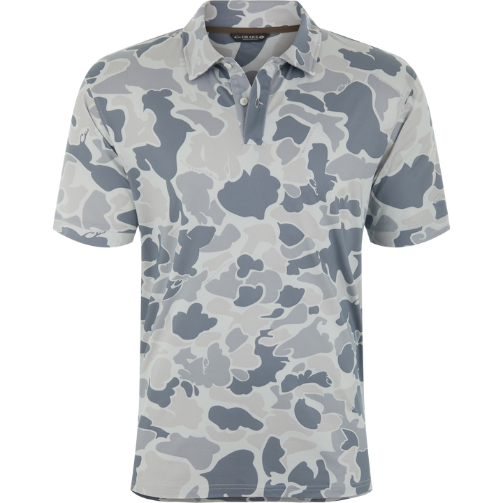 Performance Print Polo - Old School Monument Camo