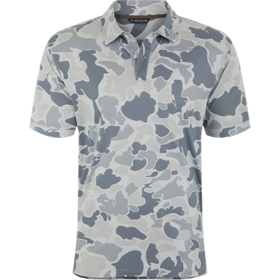 Performance Print Polo - Old School Monument Camo