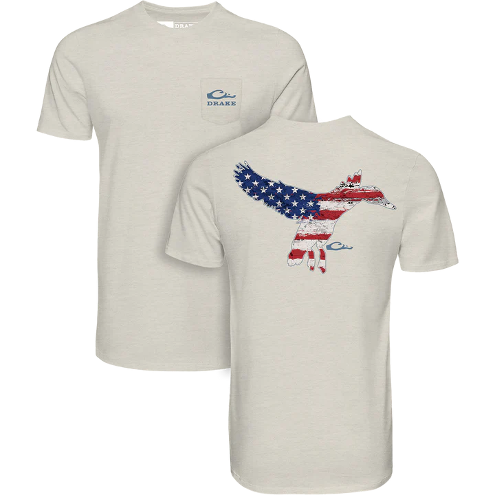 Americana Flying Duck SS Tee - Coconut Milk