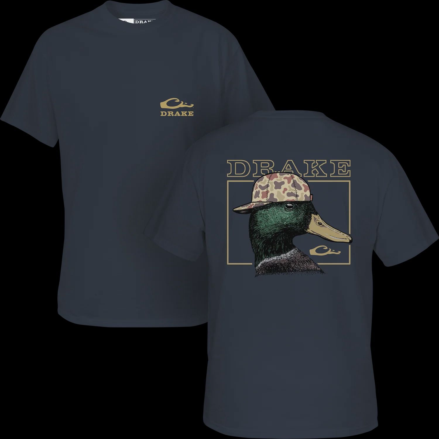 Youth Back Cap Mallard SS Tee - Vintage Indigo