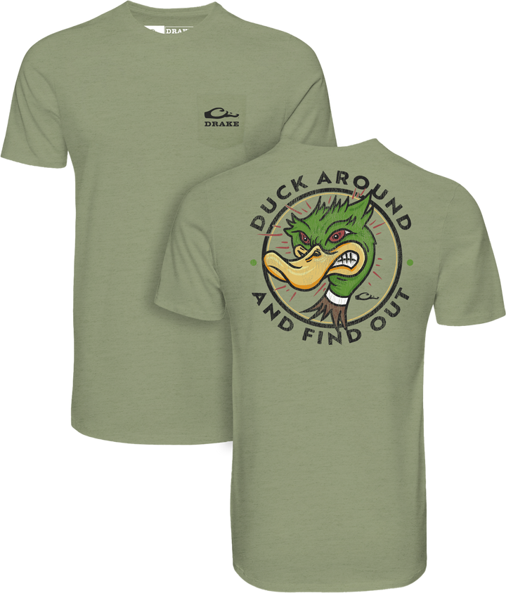 Duck Around SS Tee - Sage Light Heather