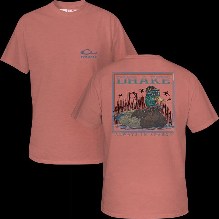 Youth Mallard Bow Tie SS Tee - Peach Echo Light Heather
