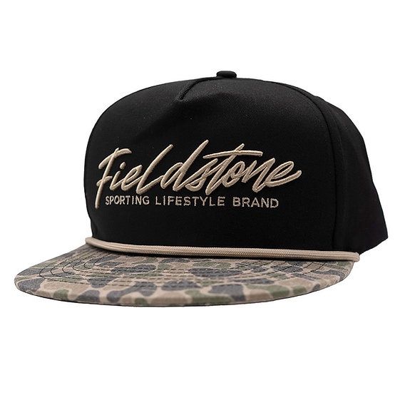 Black w/ Camo Bill Script Logo