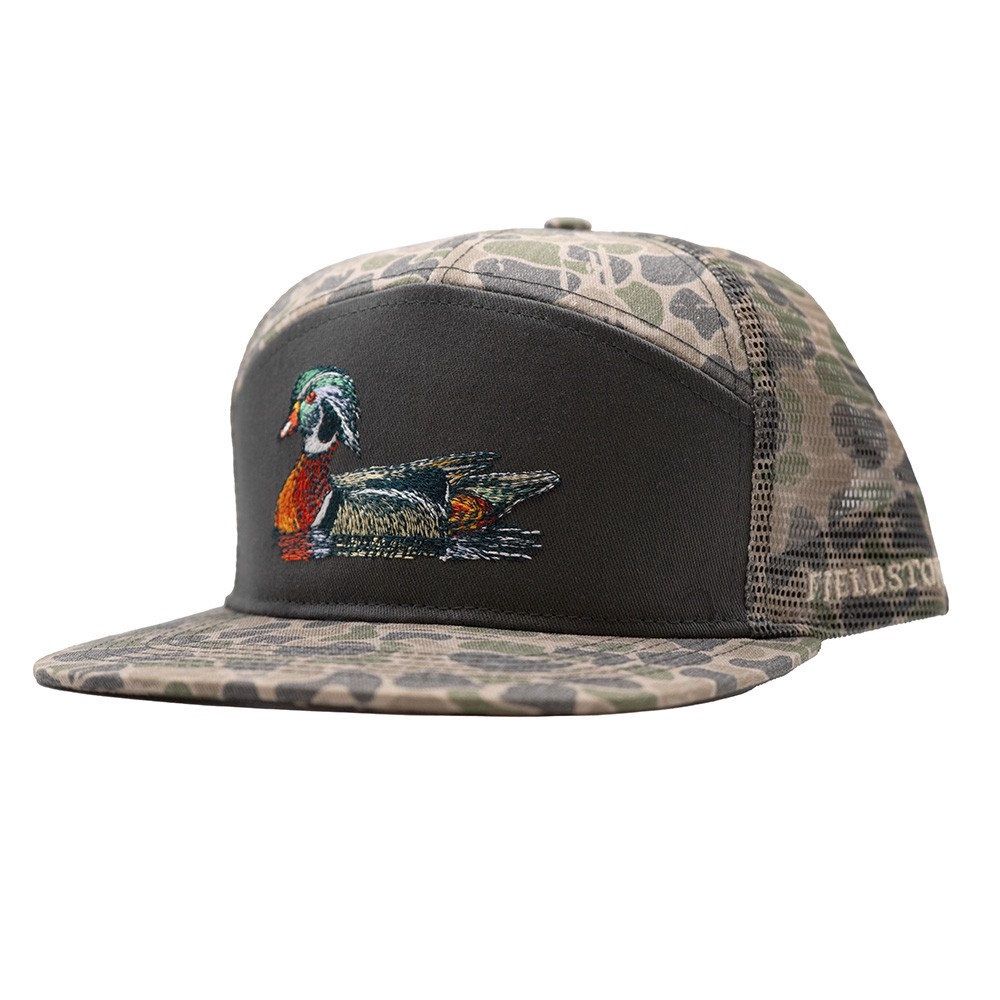 7 Panel Backwoods Camo Wood Duck Hat