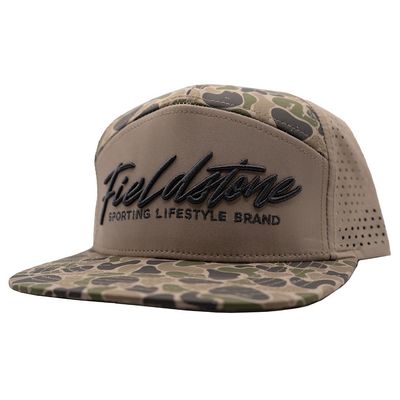 Tan Grey Backwoods 7 Panel Performance Hat