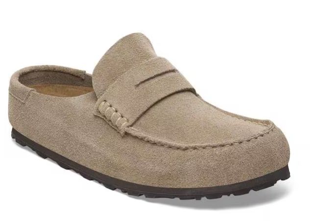 Naples Wrapped Clog - Suede Taupe - Narrow