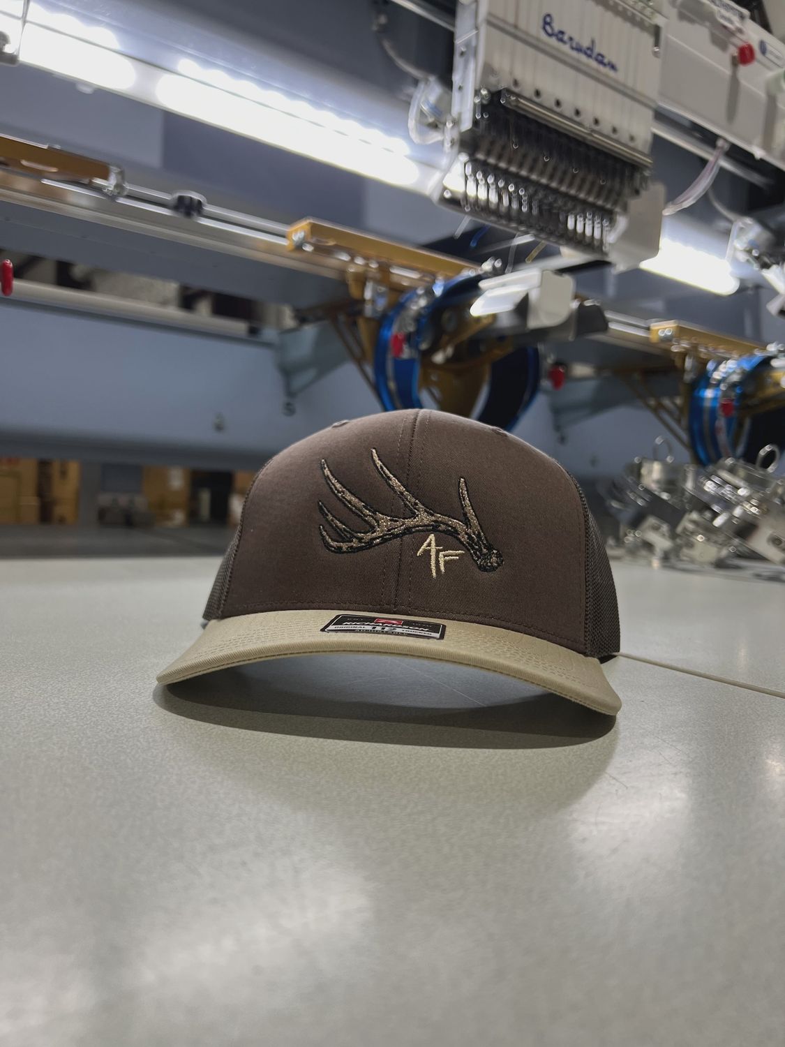 The Antler Trucker Hat - Brown/Khaki