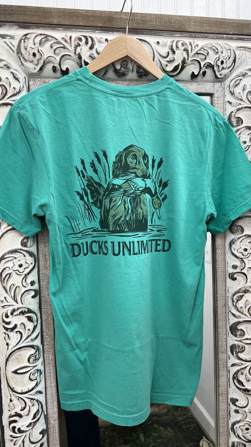 Wood Block Short Sleeve Tee - Island Green