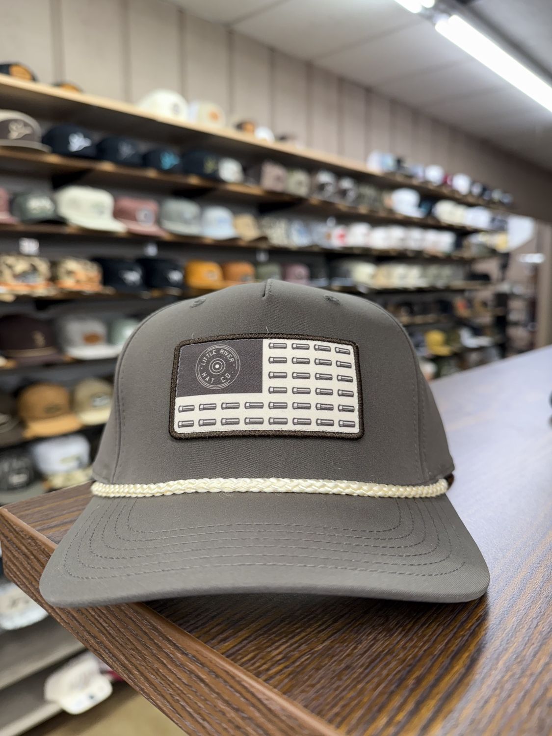 Shotgun Shell Patch Rope Hat - Brown
