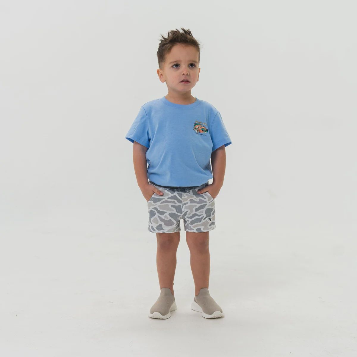 Youth Athletic Short - White Camo