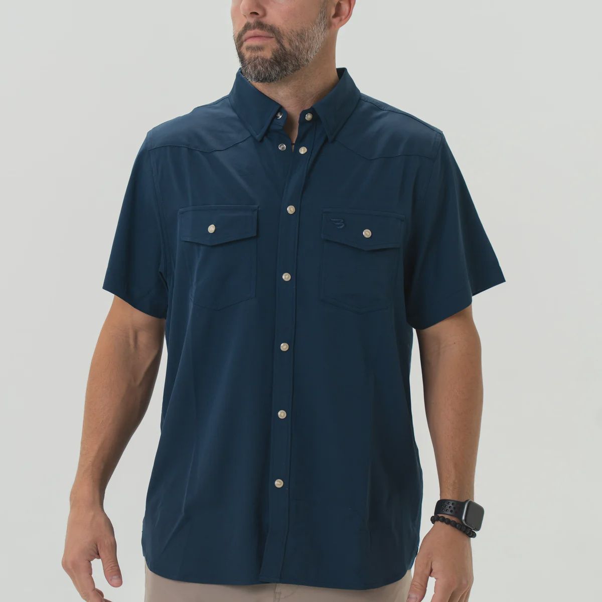 Performance Western Short Sleeve Shirt - Navy