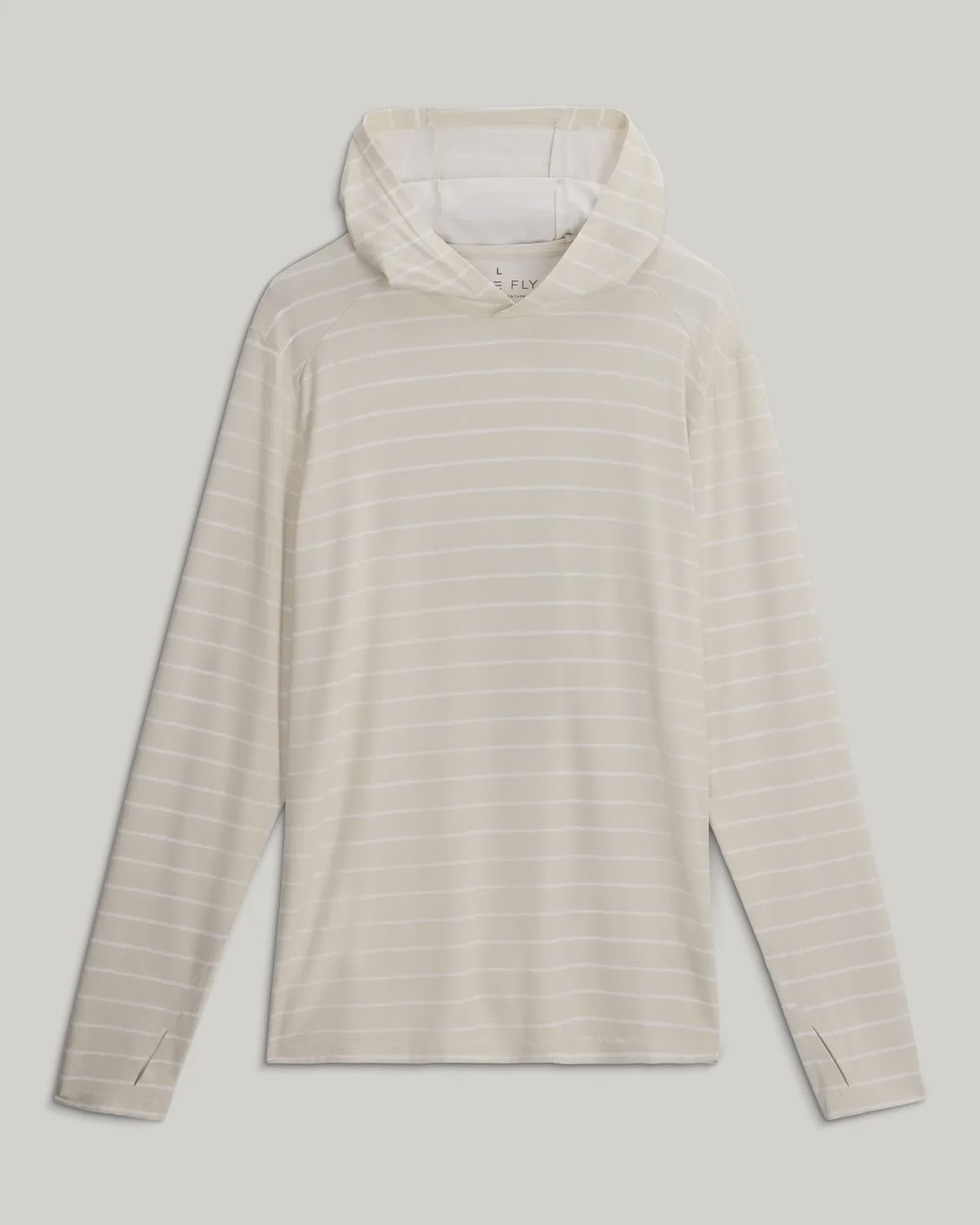 Men's Bamboo Shade Hoodie - Dash Stripe Birch