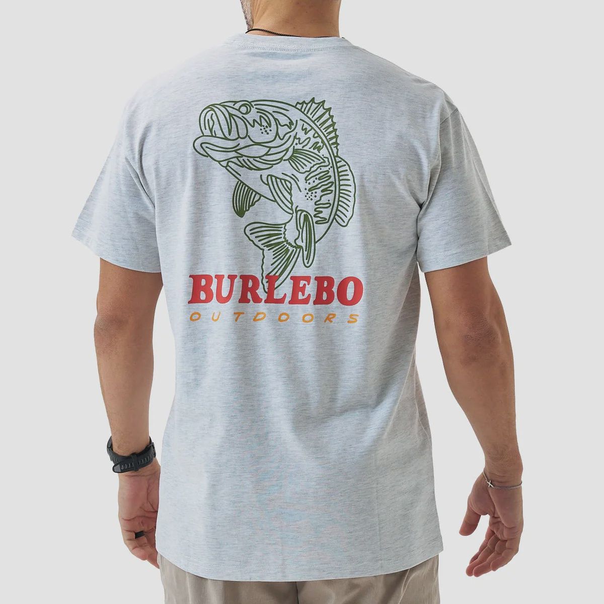 Fish Wild Short Sleeve Tee - Heather Ash Grey