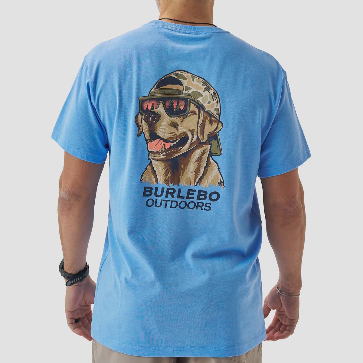 Mallard Camo Dog Short Sleeve Tee - Heather Periwinkle