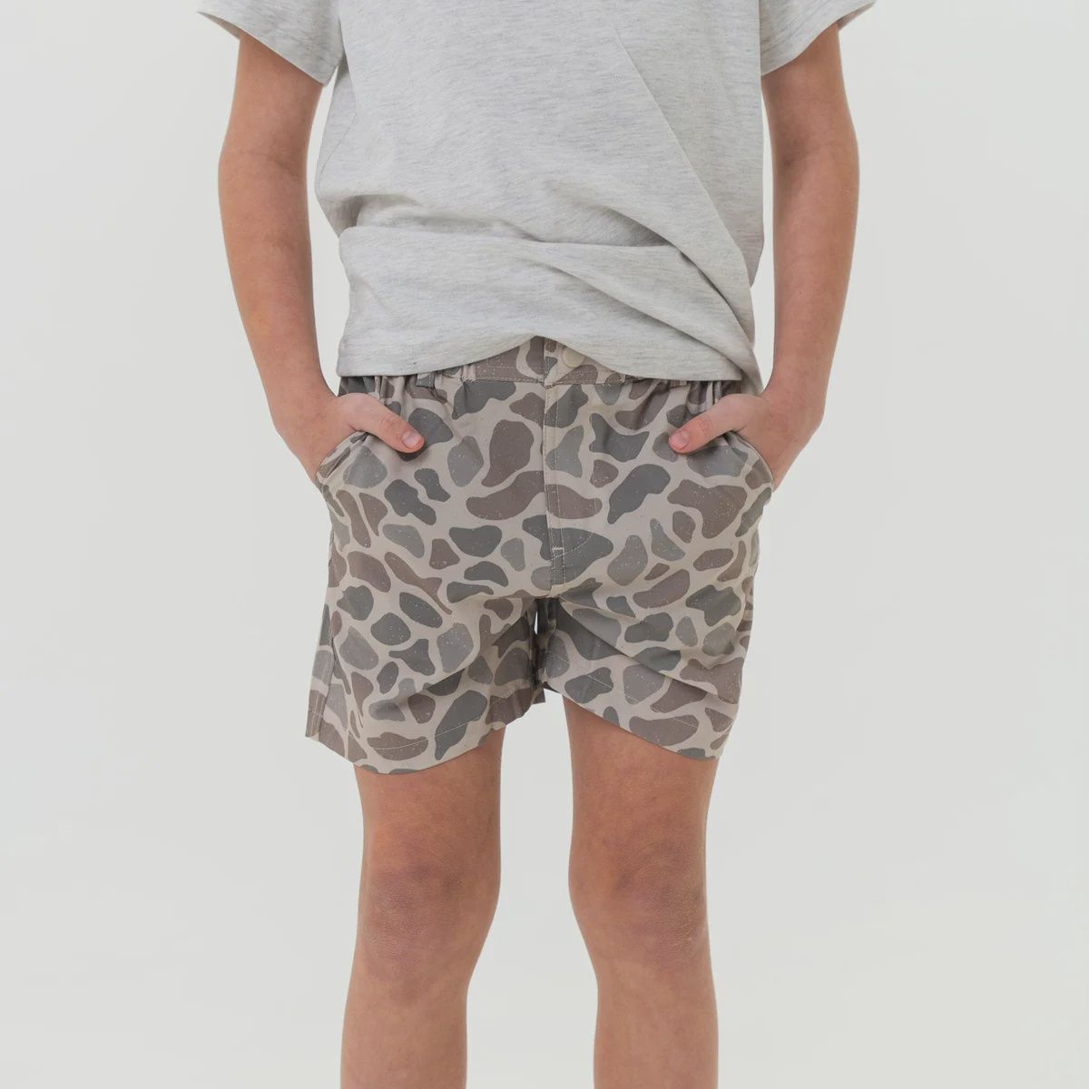 Youth Everyday Short - Classic Deer Camo - Grey Pocket