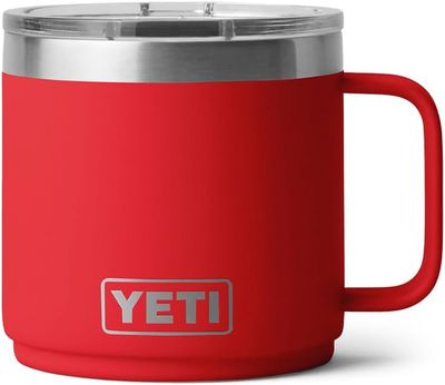 Rambler 14oz Stackable Mug W/ Durasip Ceramic Lining- Rescue Red
