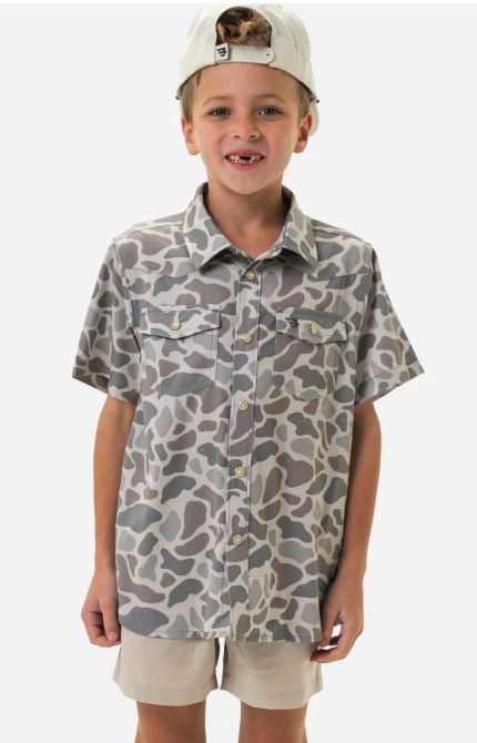 Youth Performance Western Shirt - Classic Deer Camo