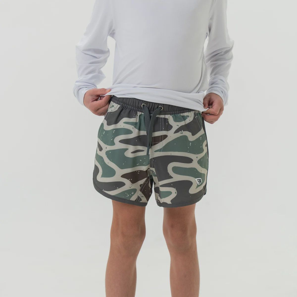 Youth Swim Trunk - Jumbo Retro Duck Camo