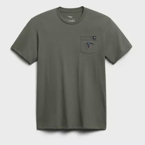 Species Teal Short Sleeve Pocket Tee - Cypress Green