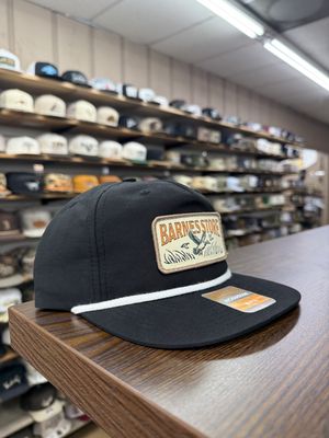 Barnes Woven Patch Rope Hat - Black/White