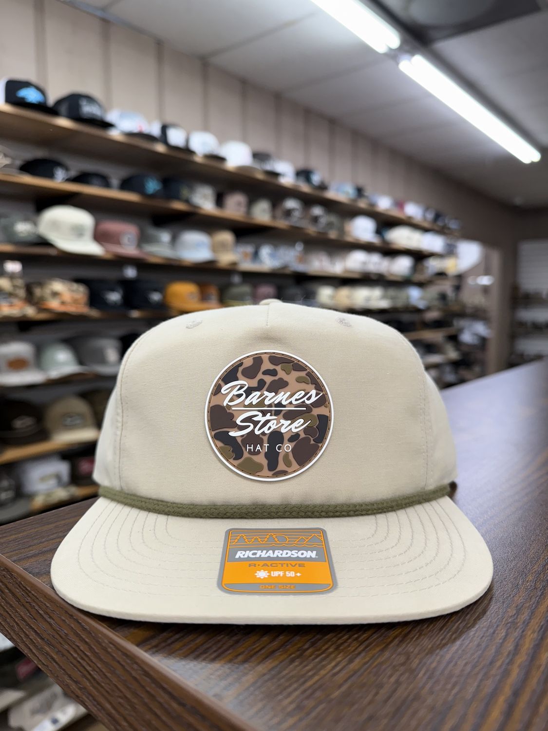 Camo Rubber Patch Rope Hat - Sand/Loden
