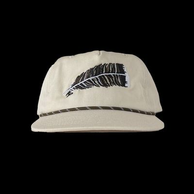 Turkey Feather Rope Hat - Ivory