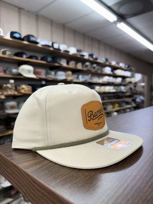 Leather Patch rope Hat - Sand/Loden