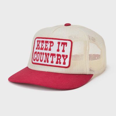 Keep It Country Snapback Trucker Hat - Red/Cream
