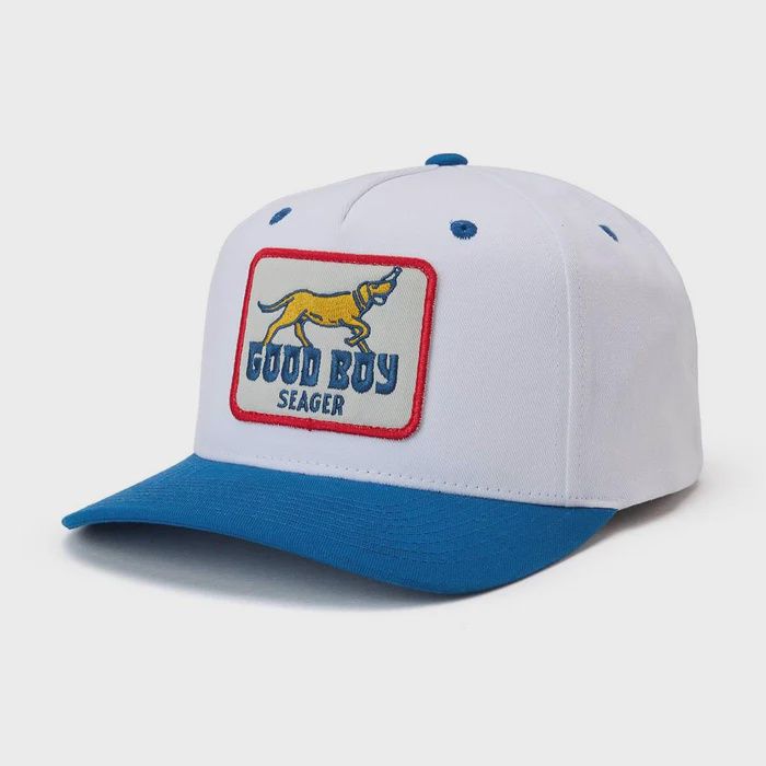 Good Boy Snapback Hat - Cream/Blue