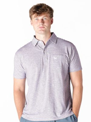 Men's Striped Seaside Polo - Navy Blue Stripe