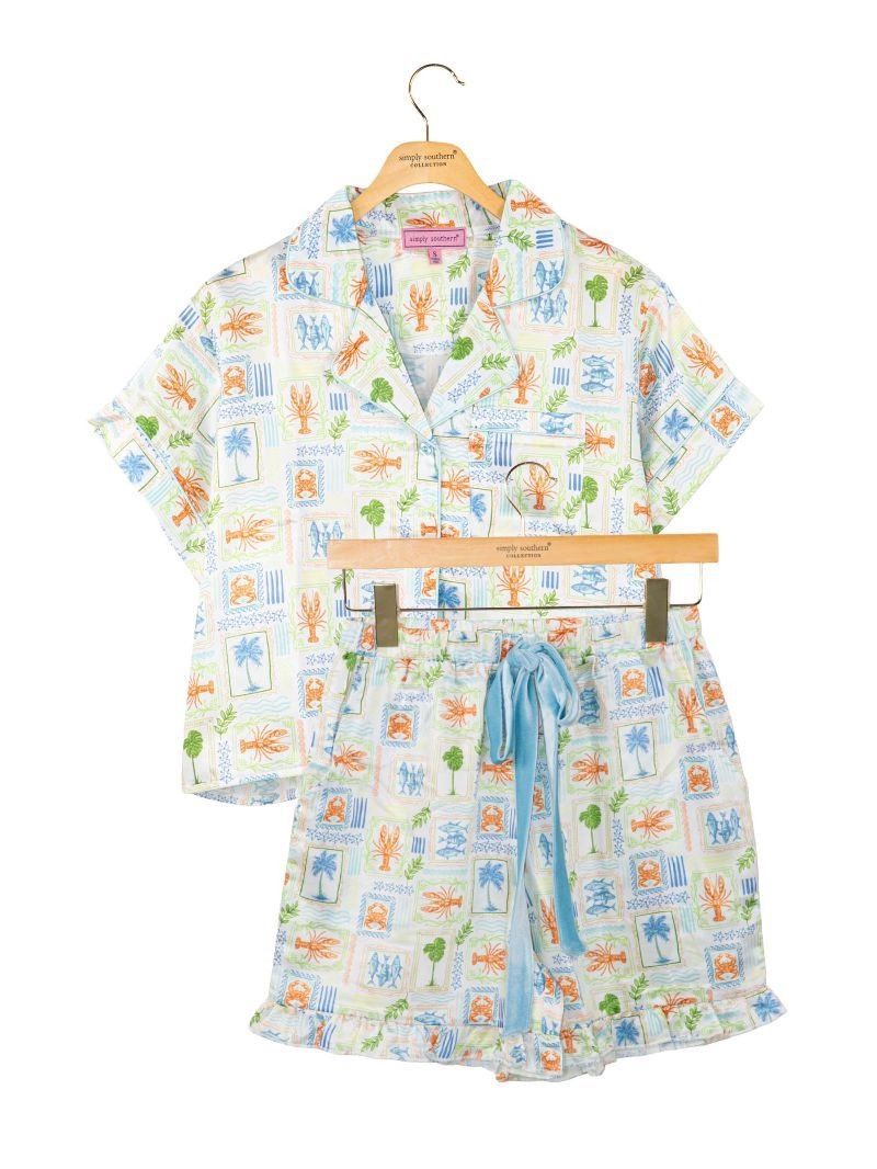 Silky Soft PJ Set-  Sea Patch