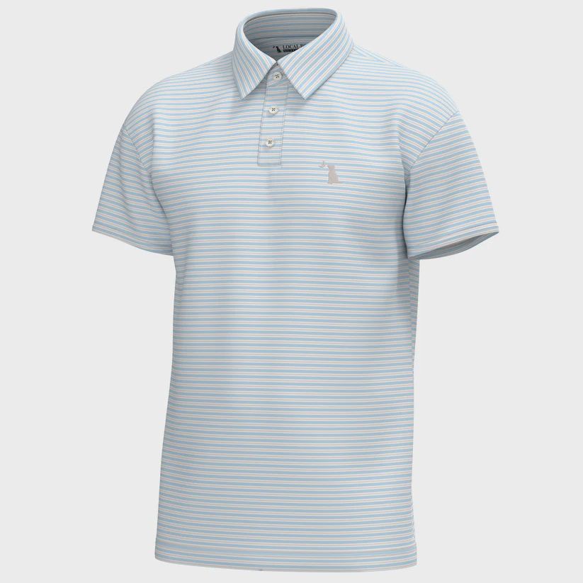 Surfside Polo - Ice Blue/Light Sand/White