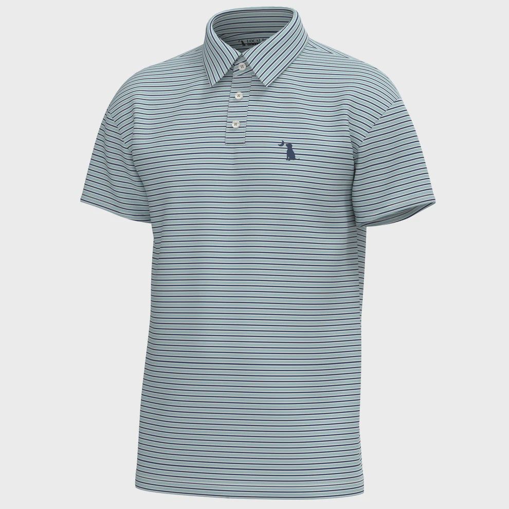 Surfside Polo - Light Teal/Navy/White