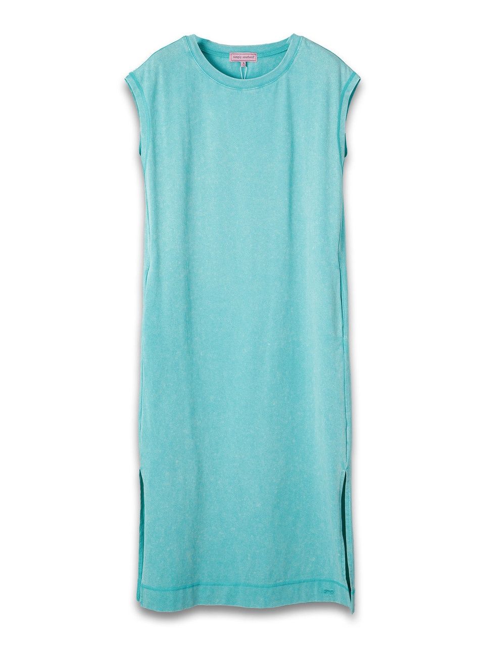 Vintage Washed Midi Dress - Turquoise